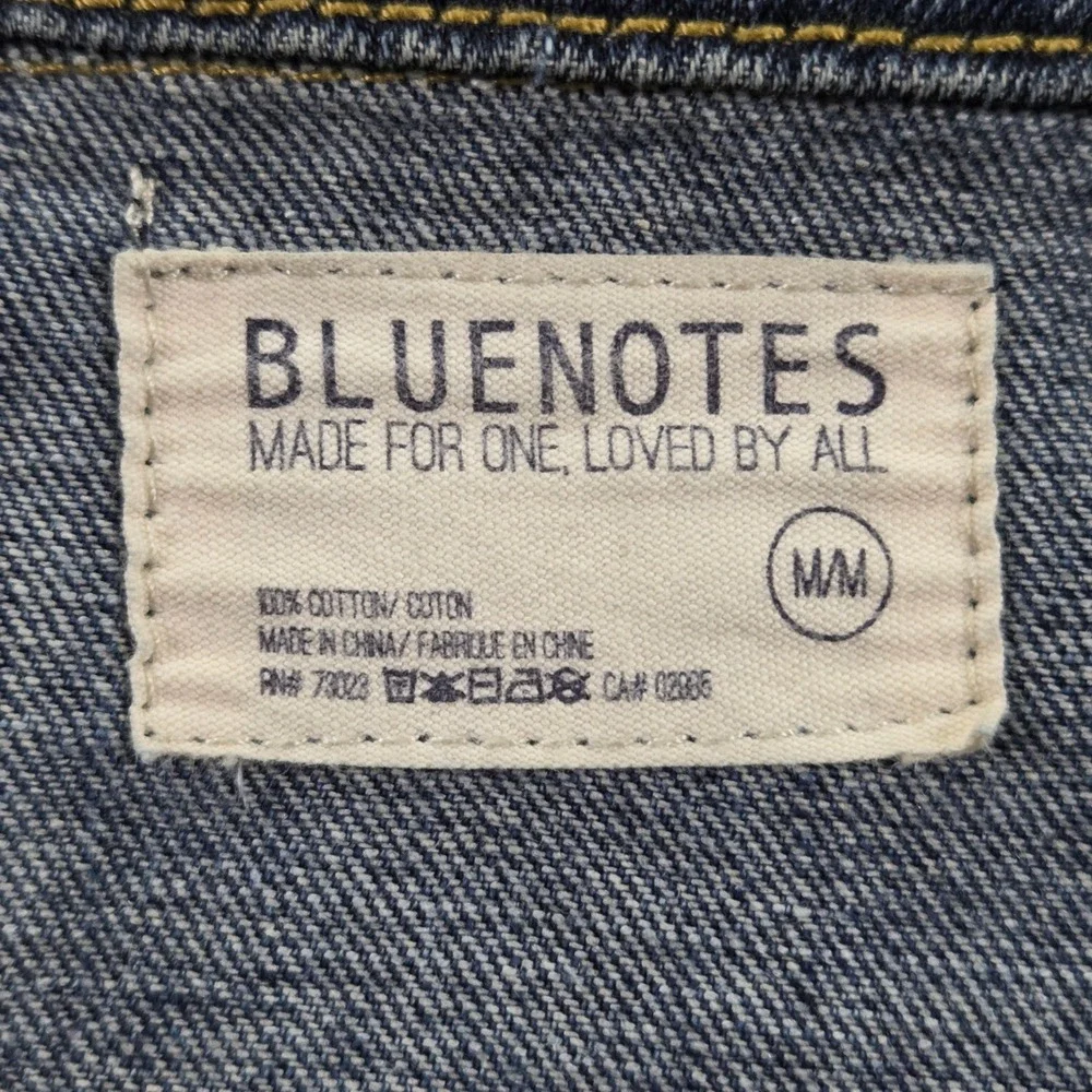 BlueNotes‎ Denim Jacket Medium Heart Painted Design Women's Jean Coat